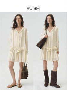 epoque de rueen | Ruffled Tied Loose Summer Dress