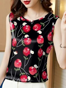 เสื้อกั๊กแขนกุดพิมพ์ลาย 3D ทรงหลวม สำหรับผู้หญิง ฤดูใบไม้ผลิและฤดูร้อน เสื้อเชิ้ตแขนกุดแบบลำลอง แฟชั่น คุณภาพสูง เสื้อผ้าทำงาน