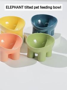 Tilted Pet Bowl Cat Bowl Minimalist Dog Bowl Mangkuk Kucing Pet Pets Bowl Cat Food Bowl Bekas Makanan Kucing Dispenser