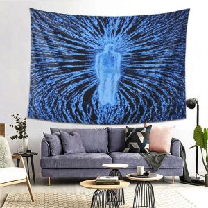 VIKAMA Năng Lượng Vũ Trụ Xoáy Vortex Tấm Thảm Psychedelic Thiền Treo Tường Cho Phòng Ngủ Ký Túc Xá Tâm Linh Con Người Hào Quang Trang Trí