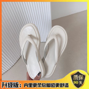 รองเท้าแตะส้นแบนสำหรับผู้หญิง ทรงหนา รองเท้าแตะส้นแบนฤดูร้อน สวมใส่สบาย รองเท้าแตะส้นแบนแบบสวมสบายสำหรับกลางแจ้ง