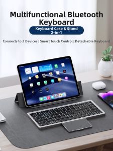 Dux Ducis | Bluetooth Wireless Keyboard Tablet Phone Stand Magnetic Leather Case Touchpad Bluetooth 5.0