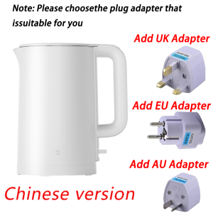 MiJia | NEW MIJIA Electric Kettle 3Dual‑Layer Cool Body1.7 L 316L Inner Stainless Steel1800 W Fast BoilCN Version With Adapter