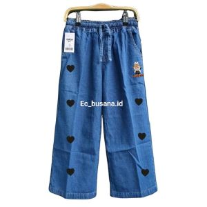 CELANA KULOT ANAK SABLON PRINT DFT KARAKTER /KULOT JEANS RAWIS ANAK TERBARU MIXUE LOVE