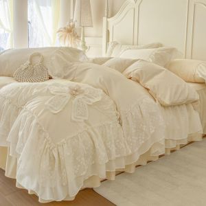 Bộ 4 Món Phong Cách Công Chúa Thổ Cẩm 100% Cotton