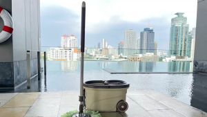 POWER GREEN ถังปั่นม็อบ Airship พร้อมผ้า 2 ผืน ถังปั่น ม็อบ ถังปั่นหมู่ - Lazada