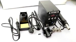 45dB 700W SMD BGA Rework Solder Station 2 in 1 Hot Air Blower Heat Intelligent Detection And Cool Air Welding Soldering Iron Repair Tool