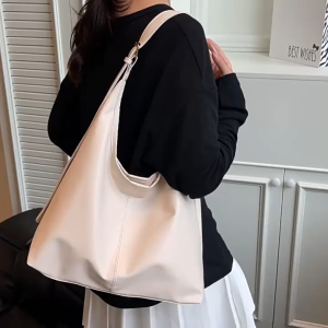 Vintage Tote Bag for Women Large Capacity Minimalist Shoulder Bag Fashion Versatile Commute Handbag
