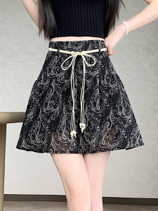 DAIXIANGFEIZI | Floral Chiffon Summer High-Waisted Slimming A-Line Skirt