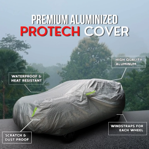 Honda Fit Protech Lab - Premium 3-Layered All Weather SILVER Aluminum Car Cover