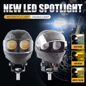 Motorcycle LED Headlight White High low beam Projector Lens ATV Scooter Driving Lamp Fog Light Auxiliary Spotlight Lamp