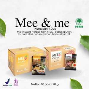 Mie Instant HNI - mee & me - kemasan dus isi 40 pcs - rasa ayam jamur - Non MSG