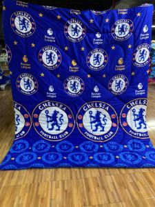 ผ้าห่ม ผ้าปูที่นอน (ลายเชลซี)ขนาด 3|5|6 ฟุต 🛏 เนื้อผ้าคอตตอน 100% หนานุ่ม สีไม่ตก ⚽️🥅