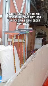 MURAH !!!! Wiper Lantai dan Gagang 2 pcs Pengepel Pelan Alat Pel Lantai Karet Pendorong air Wiper lantai Dorongan Air Murah