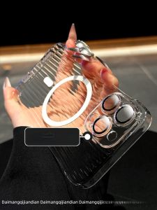 DAIMANG | เคสโทรศัพท์ใสกันลื่นไม่เหลืองพร้อมป้องกันเลนส์สำหรับ Apple iPhone 15/16 Pro