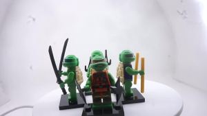 ชุดนินจาบล็อกตัวต่ออนุภาคขนาดเล็กตัวต่อตุ๊กตาการ์ตูนของเล่นเต่า