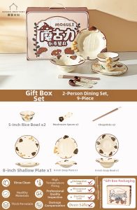 MODERN SWEETHOME | Cute Mogul Underglaze Ceramic Dinnerware Set