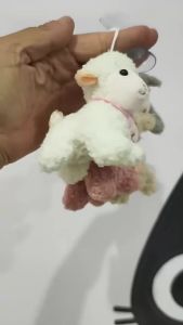 ZTOYL | Soft Stuffed Sheep Plush Pendant 13cm Mini Fluffy Toy with Suction Cup for Purse Decor Valentines Day Small Gifts