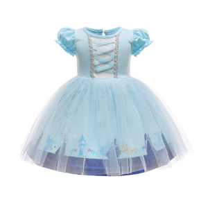 Cotton Tulle Plaid Snow Style Fairy Tale Dress