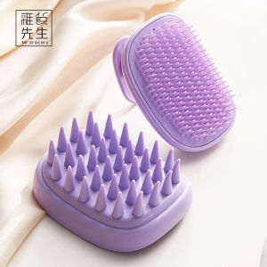 Bàn Chải Gội Đầu Silicon Hai Đầu Chải Massage Vệ Sinh Hai Đầu Chải Hai Đầu Chải Cho Tóc Mr. Grocery Jojos L.P.D