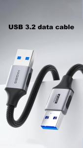 Hagibis | Hagibis USB to USB Cable USB 3.2 A to A Male to Male Cord Extension for Hard Drive Enclosure KVM Laptop Cooler TV Box DVD Player