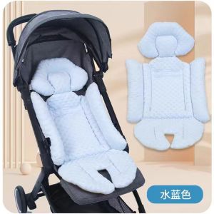 Thickened Cotton Pad Baby Stroller Bean Velvet Warmth Accessories Universal Baby Restraint for Autumn Winter Infant Carriage