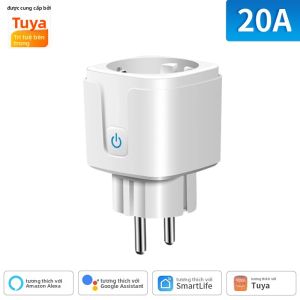 Ổ Cắm Thông Minh TNCE Tuya WiFi/Zigbee3.0 16A/20A EU Plug Có Chức Năng Giám Sát Và Hẹn Giờ Điều Khiển Từ Xa Tương Thích Với Alexa