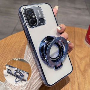 เคสโทรศัพท์ซิลิโคนป้องกันแบบเต็มจอสำหรับ Xiaomi Redmi 12C แบบใส ดีไซน์น่ารัก พร้อมขาตั้งและฟิล์มกระจก ดีไซน์สร้างสรรค์