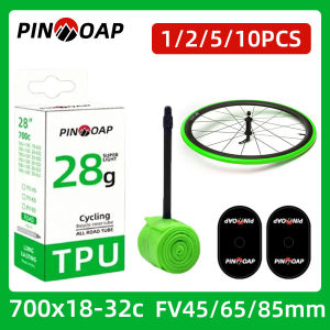 PINMOAP 1/2/5/10PCS Road Bicycle Inner Tube 700x18-32c Ultra Light TPU Material Durable Puncture Resistant Bicycle Accessories