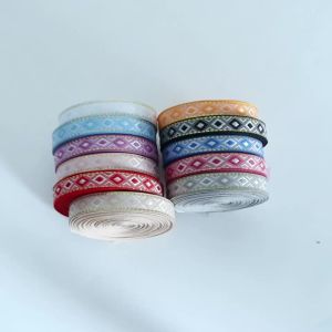 5 Thước 1.2Cm Vintage Dân Tộc Hình Học Dệt Hoa Thêu Polyester Ruy Băng Cho Tự Làm Quần Áo May Tặng Bao Bì Trang Trí