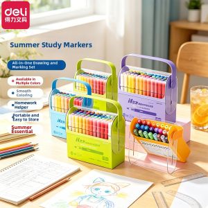 deli | Starry Cabin Stacking Box Student Art Markers Strong Coverage Hard Tip