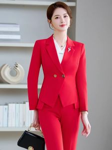 XINYU | Premium Red Ladies Suit