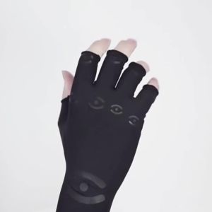 1Pair Arthritis Compression Half-finger Gloves Wrist Support Gloves Soft Touchscreen Compatible for Men Women Daily Wear