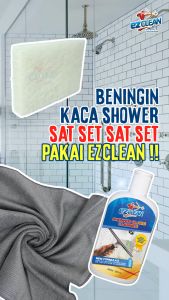 EZCLEAN PEMBERSIH KERAK KACA PEMBERSIH CERMIN AQUARIUM PEMBERSIH KERAK KACA GEDUNG PEMBERSIH SHOWER BOX PEMBERSIH KACA RUMAH PEMBERSIH JAMUR KACA PEMBERSIH WASTAFEL KACA SHOWER GLASS CLEANER