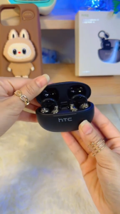 HTC NE55 หูฟังบลูทูธแบบหนีบ การนำเสียง การส่งสัญญาณเสียงแบบทิศทางเดียว หูฟังไร้สาย พร้อมฟังก์ชัน AI