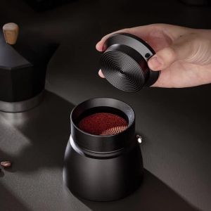 JUSTINLAU Moka Pot Coffee Distributor Với Đế Ren Bằng Hợp Kim Nhôm Vòng Cân Bằng Định Lượng 2 Trong 1 Dành Cho Dụng Cụ Pha Chế Cà Phê 2/3 Cốc