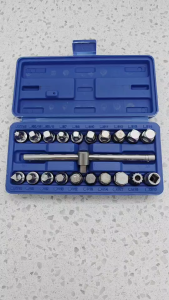 NASHI ชุดบล็อก ชุดถอดแคร้ง ชุดบ็อกถอดน็อตถ่ายน้ำมันเครื่อง เกียร์ เฟืองท้าย 21ชิ้น ส่งทันที