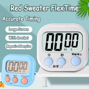 Kitchen Timer Digital Alarm Clock Stopwatch Cooking Countdown Electronic Timer LCD Display Kitchen Clock Magnetic Back Stand Hanging Jam Randik Elektronik 电子计时器