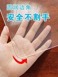 Solid Color Odorless Disposable Soft Glass Crystal Desktop Waterproof Oil-Proof PVC Pad Tea Maker Chinese Dining Table Student Table Mat