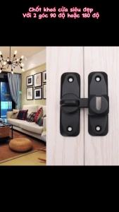 [HCM] khóa cửa trượt đa năng 90°180°  Không Cần Đục Lỗ Tiện Dụng-CA666