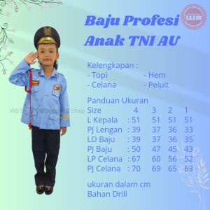 Baju Profesi Anak TNI AU Cocok Untuk Karnaval