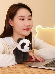 Work Interests Panda Ring Plush Toy Childrens Gift Zoo Raccoon Capybara Hanging Ornament Soft Stuffed Animal Doll for Kids