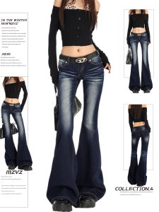 MZVZ | Retro Low Waisted Flared Denim Pants