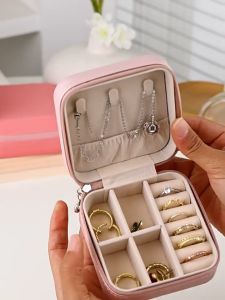 Jewellery Box Travel Organizer Mini PU Leather Storage for Rings Earrings Necklace Jewelry Storage Box
