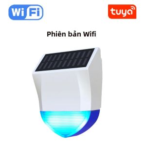 Tuya Thông Minh Zigbee/Wifi Chống Nước Ngoài Trời Còi Hú Báo Động Với Năng Lượng Mặt Trời & Nguồn Điện USB Tùy Chọn Điều Khiển Từ Xa 95dB An Ninh Ngôi Nhà