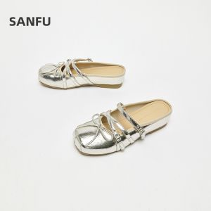 SANFU | Fruit Style Cross Strap Bow Flat Sandals for Women