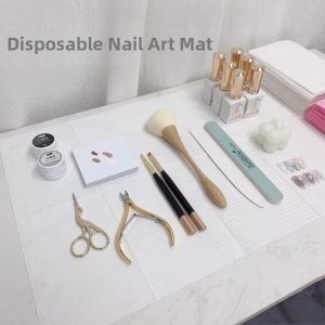 Disposable Nail Art Table Mat 125 Sheets Waterproof Dirty Proof Cleaning Hand Pad Double Sided Absorbent Beauty Salon Tools
