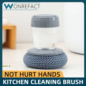 Dish Brush Stainless steel Sponge Brush Kitchen Decontamination Clean Removable For Easy Cleaning