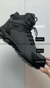 Modasafe M-2522 Anti-static Mid Cut 6.5" Laces-Up Safety Shoes| S3 Waterproof Safety Footwear (ESD)| Safety Sneakers |Sirim&Dosh