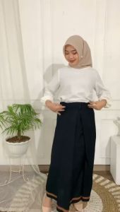 Sarung Batik Rayon & Goyor Print Motif Palestin | Seragam Hitam Batik